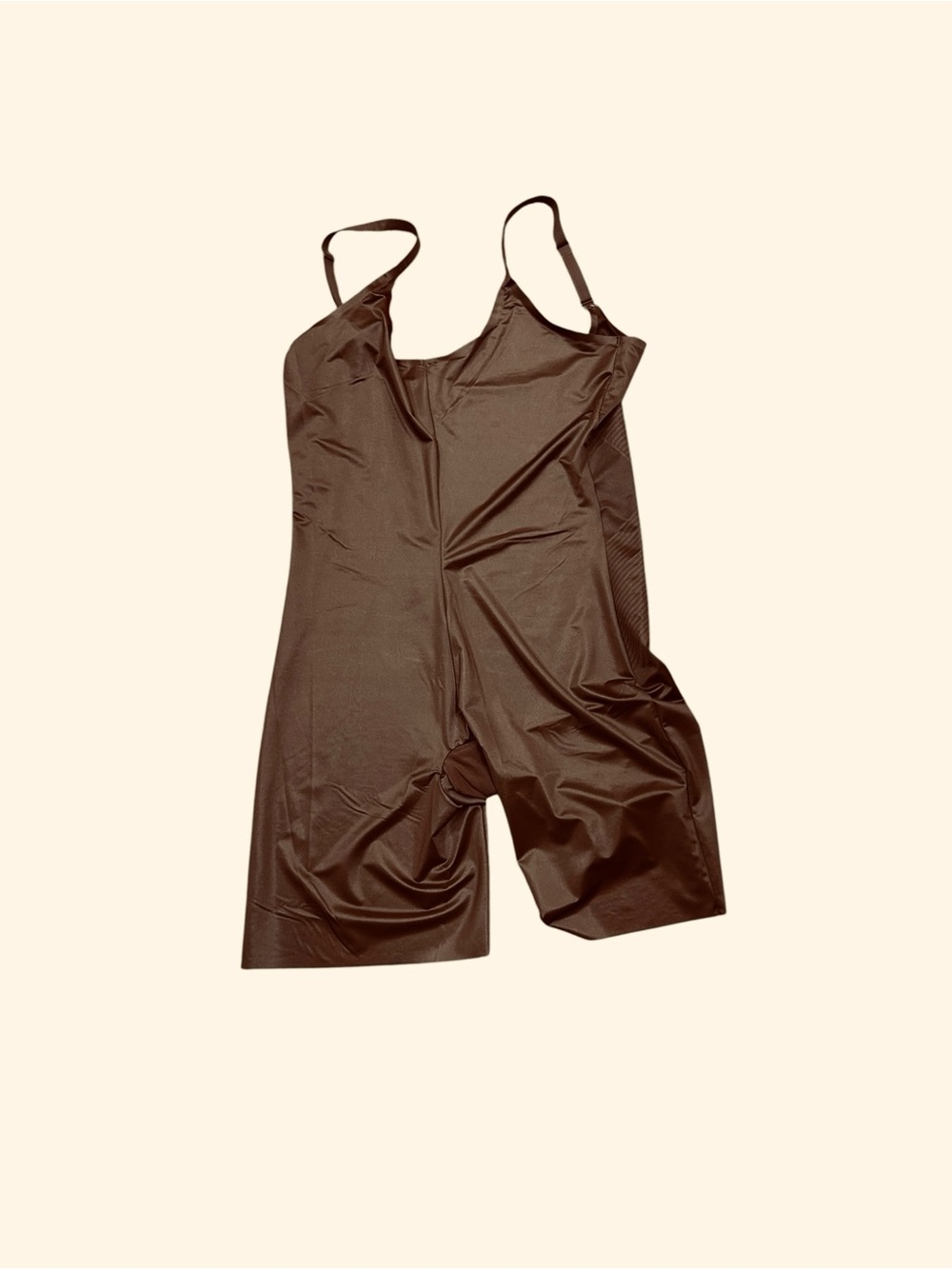 NWT SPANX Chestnut Brown Open Bust Midthigh Bodysuit Thinstincts2 2X - Picture 2 of 8